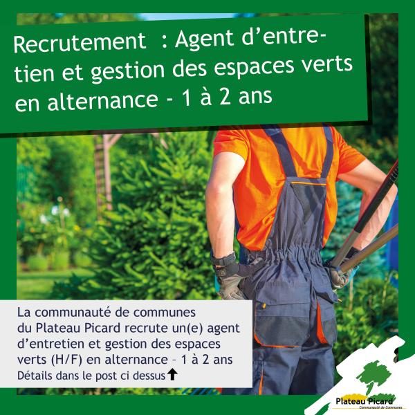 Deco PubliFb 20240619 XSv Recrutement agent espaces vert alternance