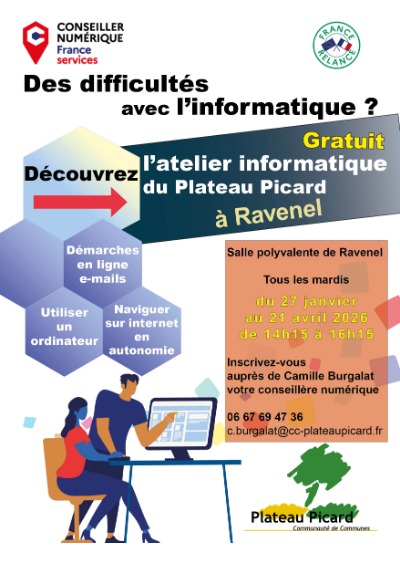 Ateliers informatique Ravenel 2026